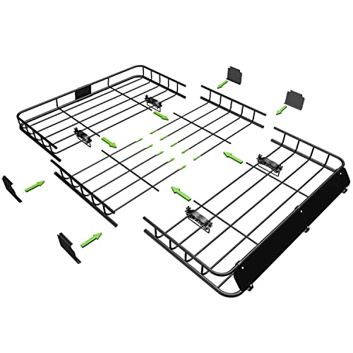 Roof Rack Carrier Basket Universal Rooftop 54" x 34" x 6" + Waterproof Bag (54" x 34" x 6")