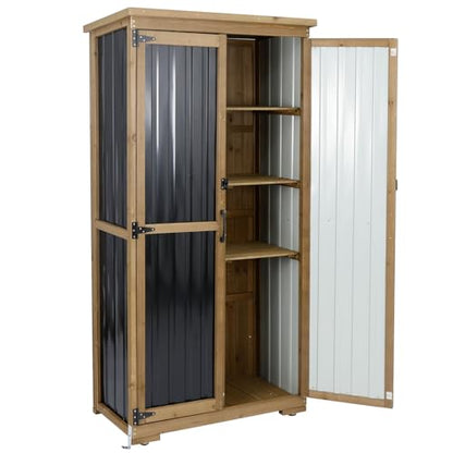 Outdoor Storage Cabinet (Brown / 32"x16"x66")