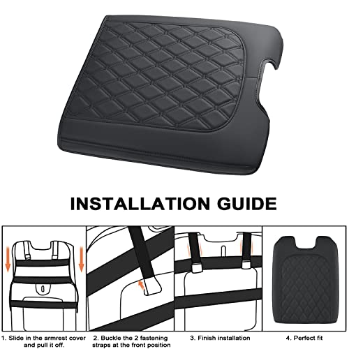 Custom Fit Console Cover for 2013 (PVC Leather-Black / for Jump Seat 2013-2026 Ram)