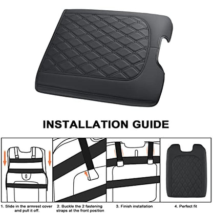 Custom Fit Console Cover for 2013 (PVC Leather-Black / for Jump Seat 2013-2026 Ram)