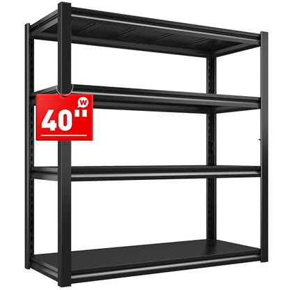40" W Garage Shelving (19.1"D x 40"W x 56.9"H,Black)