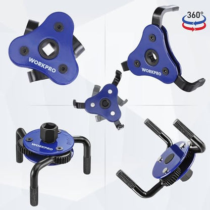 Universal Oil Filter Wrench Adjustable (Blue)