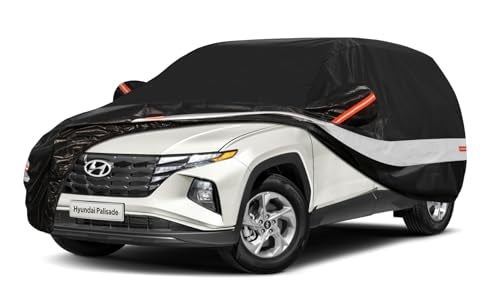 10 Layers SUV Car Cover Custom Fit for Hyundai Palisade (Black Gray / Custom Fit for Hyundai Palisade)