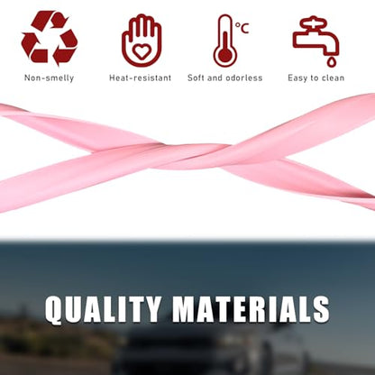 Car Rear View Mirror Protector Frame (Pink-2PCS)