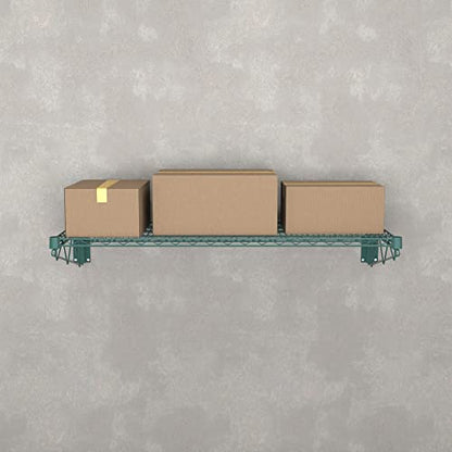 18" x 48" Green Epoxy Wire Wall Mount Shelf (Green / 18" x 48")