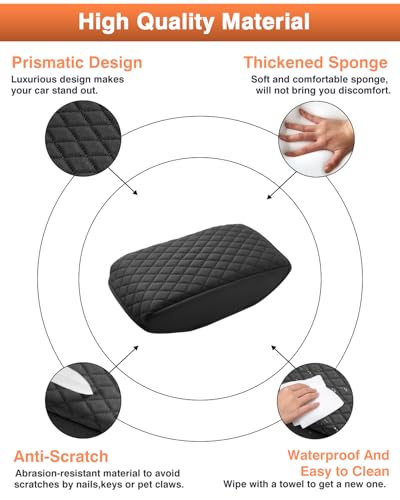 Custom for 2026 2025 Subaru Forester Center Console Cover Armrest Cover for Subaru Forester Accessories 2025 Arm Rest Cushion Pad Leather Middle Console Cover Armrest Seat Box Protector (For Subaru Forester 2025-2026)