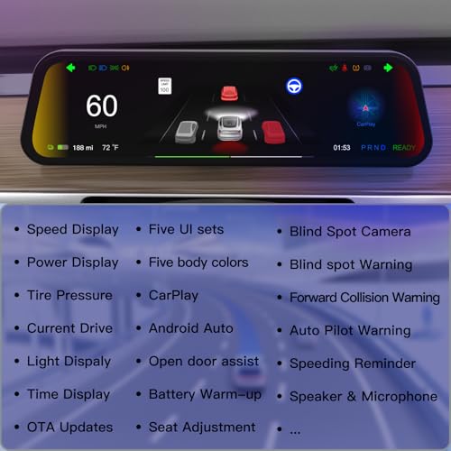 9.6" Heads Up Display for Tesla Model Y & Model 3