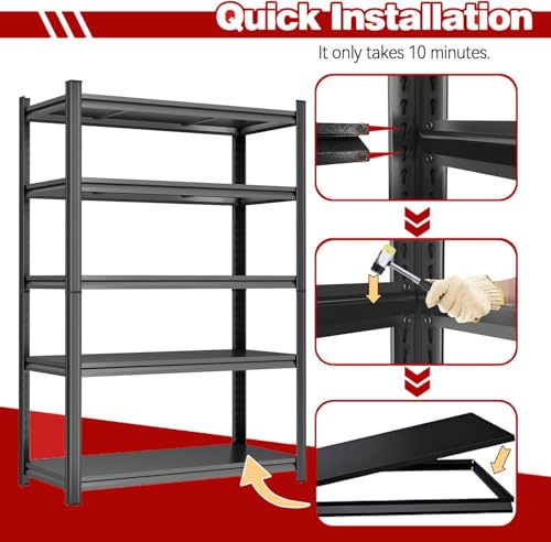 45"W*16"D Garage Shelving Unit (5 Tier 63"H x 45"W x 16"D)