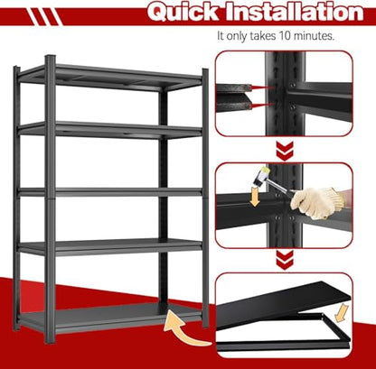 45"W*16"D Garage Shelving Unit (5 Tier 63"H x 45"W x 16"D)