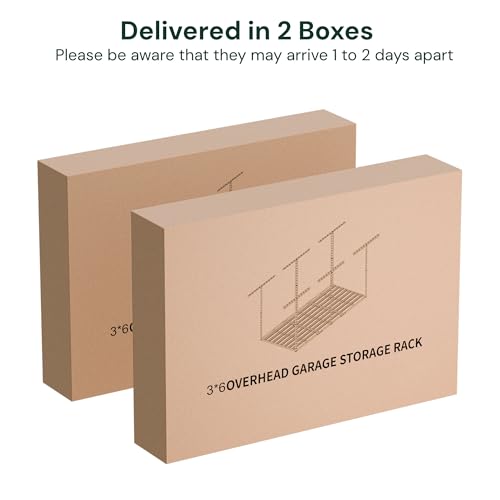 3x6 Garage Storage Overhead Rack Organization (White / 3*6 FT - 2 Pcs)