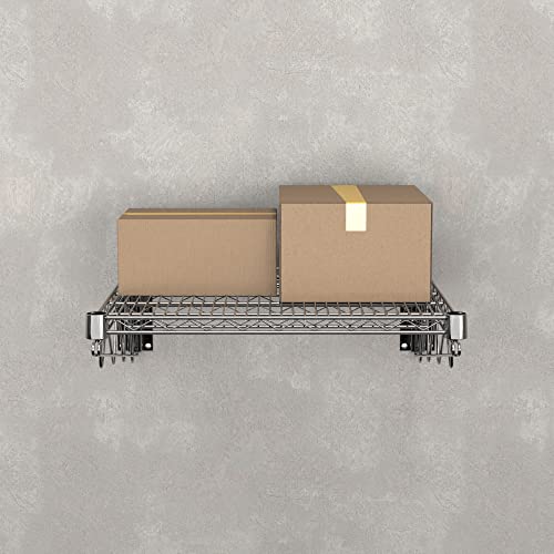 24" x 24" Chrome Wire Wall Mount Shelf (Chrome / 24" x 24")