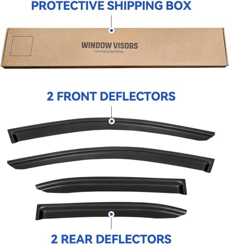 Window Visors Rain Guards for 2019 (2019-2026 Toyota Corolla Sedan)