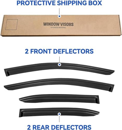 Window Visors Rain Guards for 2019 (2019-2026 Toyota Corolla Sedan)