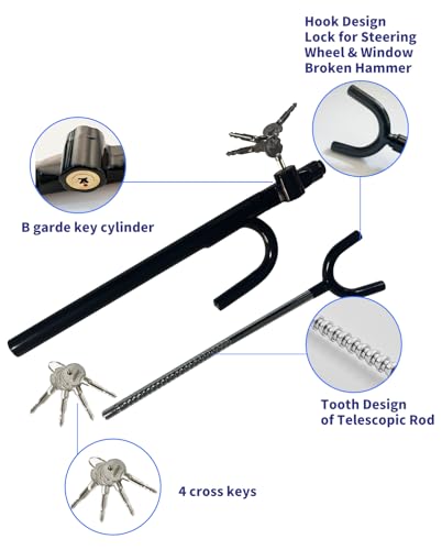 Steering Wheel Lock Anti (Two hooks / Black)