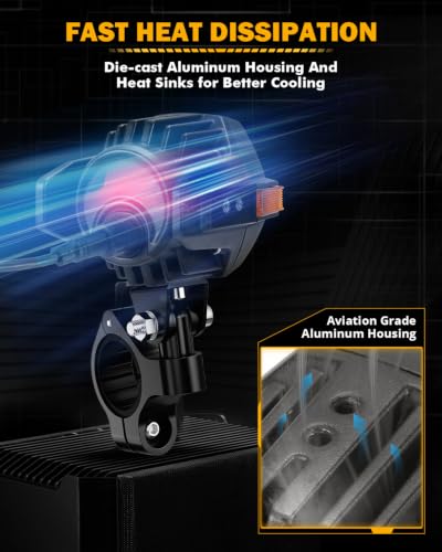 MT8 Series Motorcycle Fog Lights Auxiliary Lights Driving Lights (Black)