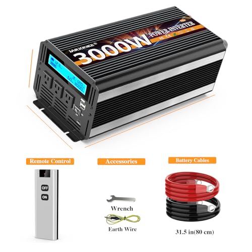 3000W Power Inverter 12V DC to AC 110V (12v-3000W)
