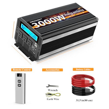 3000W Power Inverter 12V DC to AC 110V (12v-3000W)