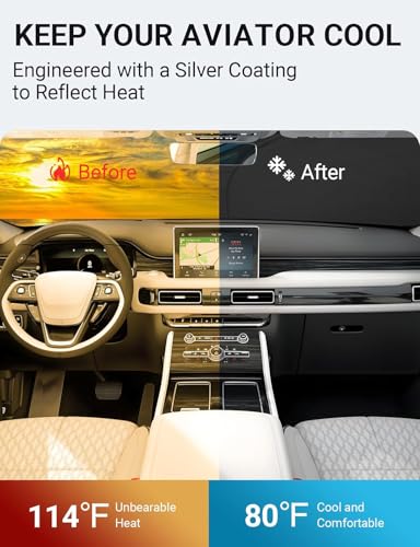 Custom Fit Car Windshield Sun Shade for 2020 (Lincoln Aviator 2020-2026)