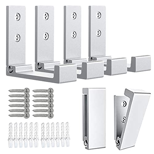 6Pcs Foldable Hooks for Hanging Coat & Bags & Hat & Key Wall Mounted Heavy Duty Aluminum Alloy Folding Coat Hooks with 12pcs Screws for Headphones Holder or Wall Hanger Hook (Silver 6 Pack)