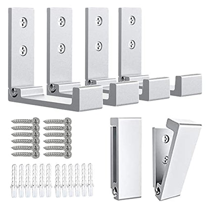 6Pcs Foldable Hooks for Hanging Coat & Bags & Hat & Key Wall Mounted Heavy Duty Aluminum Alloy Folding Coat Hooks with 12pcs Screws for Headphones Holder or Wall Hanger Hook (Silver 6 Pack)