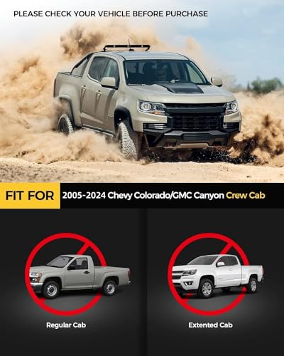 Running Boards & Steps Nerf Bars Fit for 2015 (15-24 Colorado/Canyon Crew Cab)