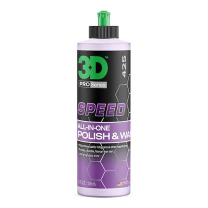 Speed All-In-One Polish & Wax – Scratch & Swirl Remover, Clear Coat Safe Paint Sealant – High Gloss Finish, Easy Application – 8oz – Made in USA (8 Fl Oz (Pack of 1))