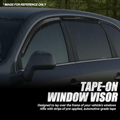 4PCS Tape On Window Visors for 2008 2009 2010 Saturn Vue (08-10 Saturn Vue)
