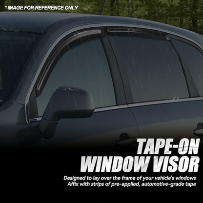 4PCS Tape On Window Visors for 2008 2009 2010 Saturn Vue (08-10 Saturn Vue)