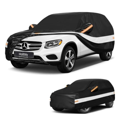 10 Layers SUV Car Cover Custom Fit Mercedes (Black Gray / Custom Fit for Mercedes-Benz GLC)