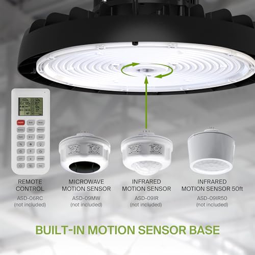 300W LED High Bay UFO Lighting (Black)