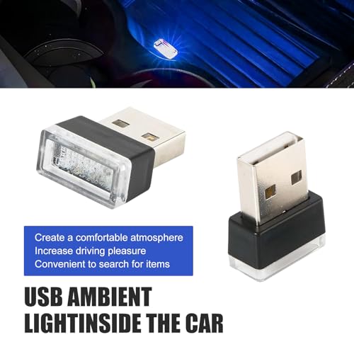4 PCS USB LED Car Interior Atmosphere Lamp (Blue)