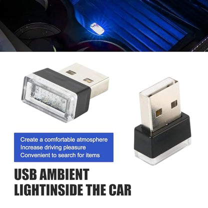 4 PCS USB LED Car Interior Atmosphere Lamp (Blue)