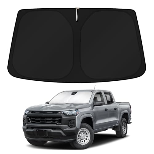 Windshield Sun Shade for Chevrolet Chevy Colorado 2023 2024 2025 2026 Accessories Custom Fit Sunshades Sun Visor Protectors Blocks UV Rays (FOR | Chevrolet Colorado 2023-present)