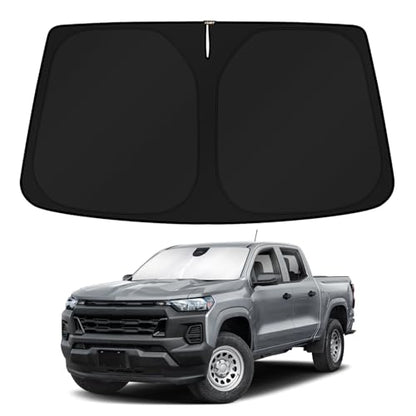 Windshield Sun Shade for Chevrolet Chevy Colorado 2023 2024 2025 2026 Accessories Custom Fit Sunshades Sun Visor Protectors Blocks UV Rays (FOR | Chevrolet Colorado 2023-present)