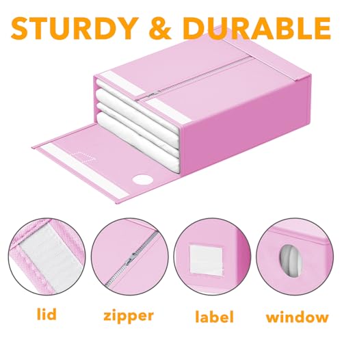 9 Pack Bed Sheet Organizers and Storage (9 pcs / Pink)
