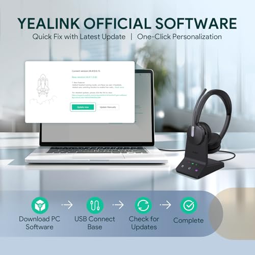 WH64 Mono DECT & Bluetooth Wireless Headset for Phone PC Cellphone (Mono)