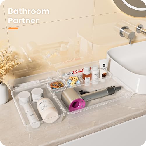 Tool Box Organizer Tray Divider Set Drawer Organizer (5 Size / Clear)