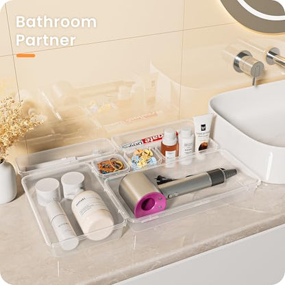 Tool Box Organizer Tray Divider Set Drawer Organizer (5 Size / Clear)