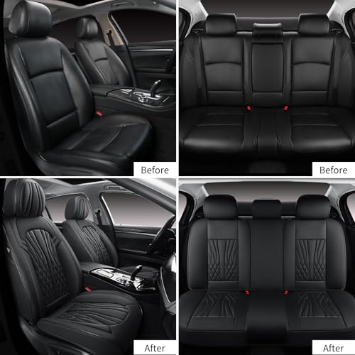 Leather Seat Covers (Full Black/Full Set)