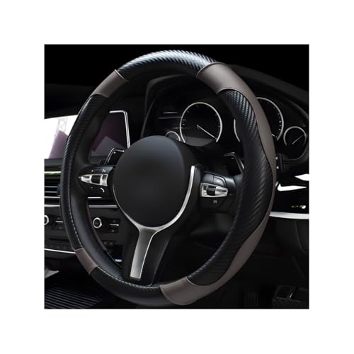 Car Steering Wheel Cover (Gray, With Lining)