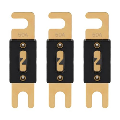 50A ANL Fuse 50 Amp Inline Blade Fuses 32V for Car Audio Inverter Automotive Stereo (50A)