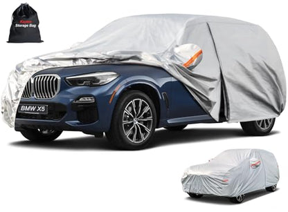 6 Layers Waterproof SUV Car Cover for BMW X5 2007 (LM-Silver / 7. Custom Fit BMW X5)