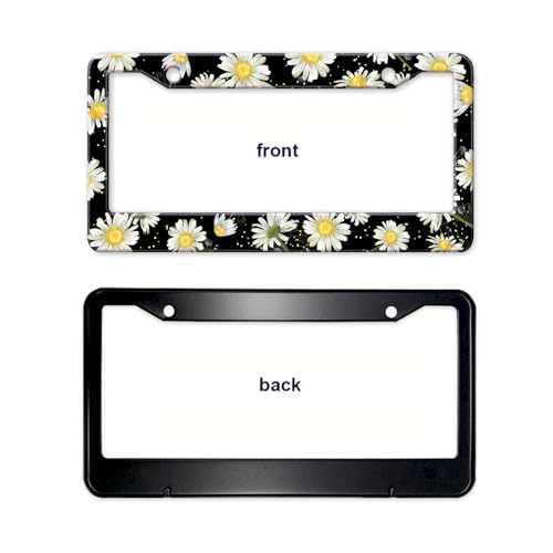Daisy Flowers Car License Plate Frame (Daisy Flower)