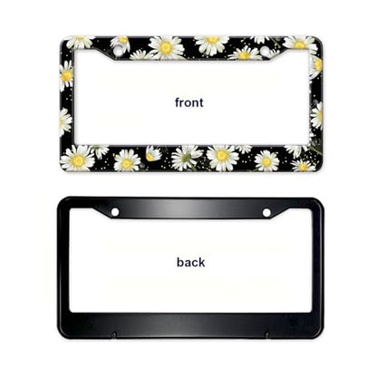 Daisy Flowers Car License Plate Frame (Daisy Flower)