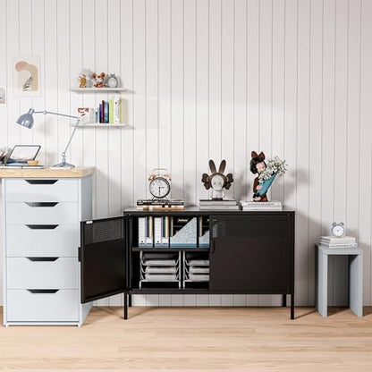2 Door Storage Sideboard (Black / 25''H)