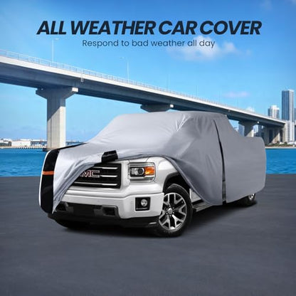 Multi Layer GMC Sierra Truck Cover (W.Fit Sierra 1500HD(2002-2018) Regular Cab SB / White Truck Cover)