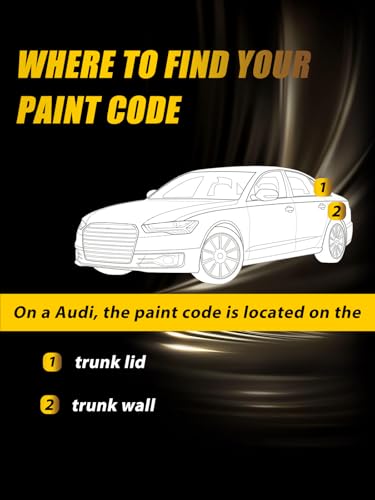 LY9B) Brilliant Black Touch Up Paint Compatible with Audi Car Paint Pen (For Audi / Brilliant Black(LY9B)202 Black for Black(202) compatible with All ModelsBrilliant Black(LY9B) for All Model)