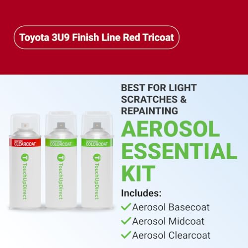 Car Paint Touch Up Spray Kit (Aerosol Spray - Essential Kit / Finish Line Red Tricoat)
