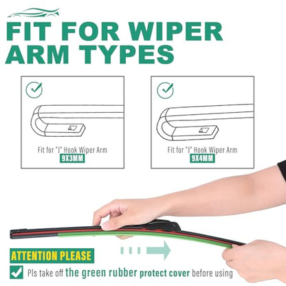 Windshield Wiper Blades Replacement for Honda Pilot 2003 (24"+21"+14")