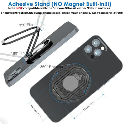Phone Ring Holder Finger Kickstand (Grey Black)